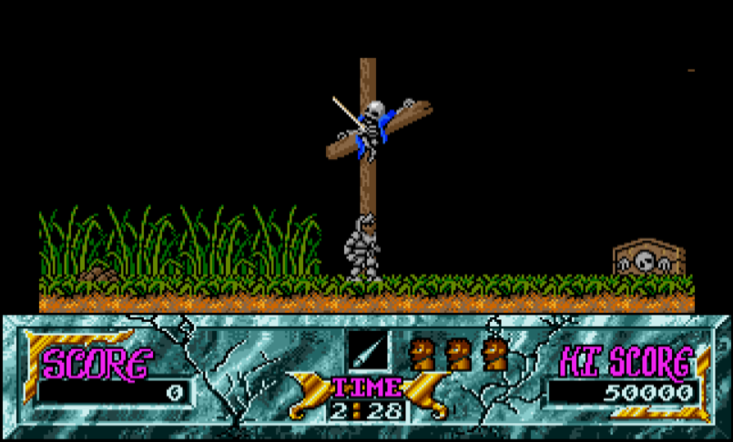 Ghouls n Ghosts - Atari ST game screenshot (1989) by US Gold